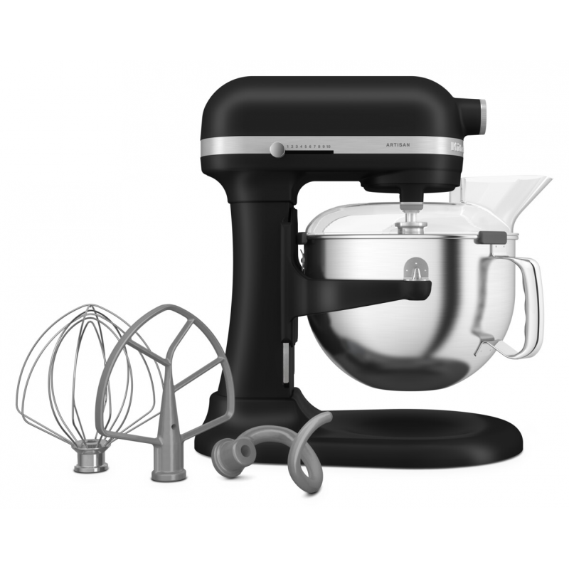 KitchenAid ARTISAN 5,6 l pastatomas plakiklis su pakeliamu dubeniu Matte black 5KSM60SPXEBM