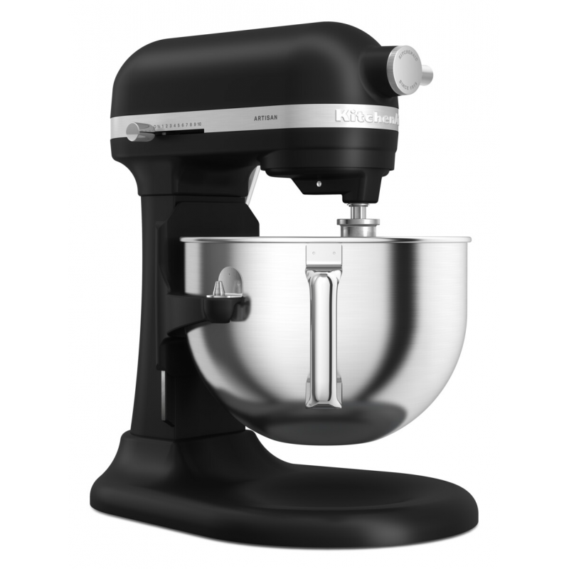 KitchenAid ARTISAN 5,6 l pastatomas plakiklis su pakeliamu dubeniu Matte black 5KSM60SPXEBM