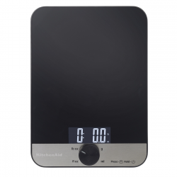 KitchenAid Digital Glass Top Kitchen Scale, 5000g and 500g / 5 litres Weighing Capacity