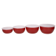 KitchenAid 4-teiliges Schüsselset mit Deckeln, Empire Red