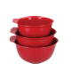 KitchenAid Set of 3 Mixing / Nesting Bowls, Empire Red