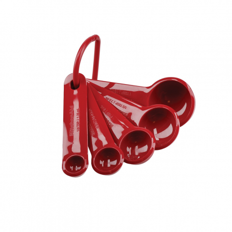 KitchenAid Set of 5 Measuring Spoons, Empire Red