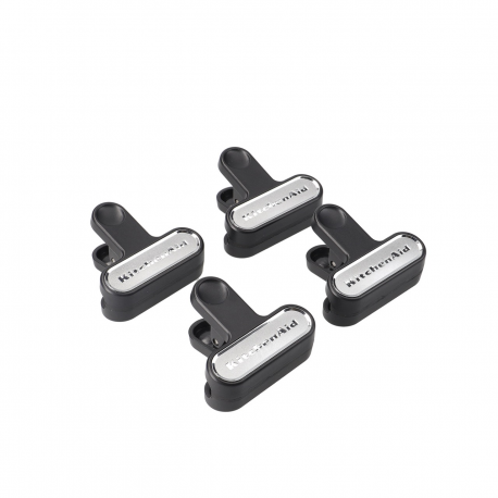 KitchenAid 4er-Set Küchenclips, Onyx Black