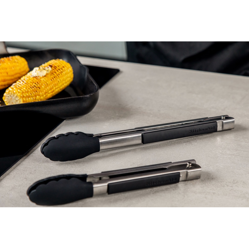 KitchenAid 30cm sānu bloķēšanas knaibles, Onyx Black