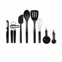 Набор посуды KitchenAid из 15 предметов, Onyx Black