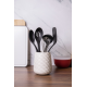 KitchenAid 6-Piece Utensil Set and Ceramic Holder, Onyx Black