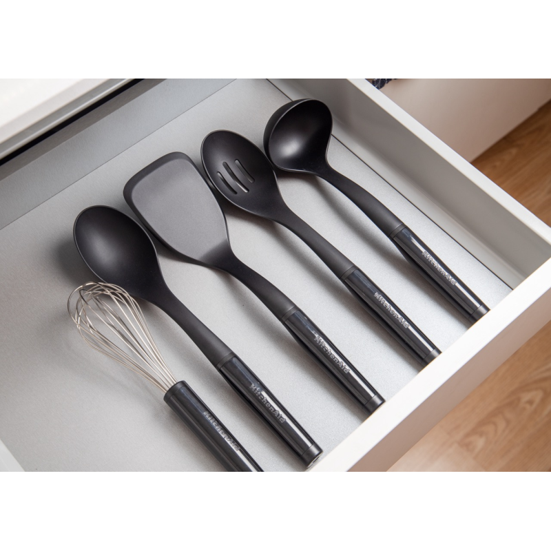 KitchenAid 6-daļīgs trauku komplekts un keramikas turētājs, Onyx Black