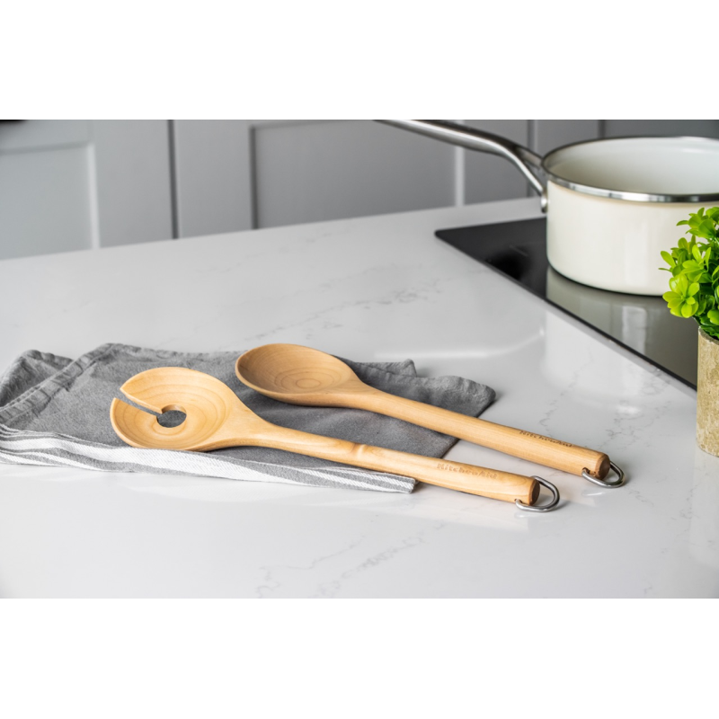 KitchenAid kasepuidust salatiserveri komplekt