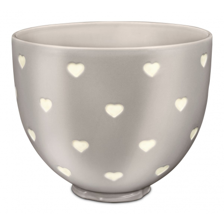 Ceramic bowl for stand mixer 4,7L Layered Hearts