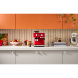 Semi Automatic Espresso Machine with Burr Grinder, Candy Apple