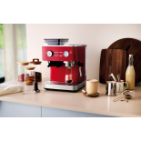Semi Automatic Espresso Machine with Burr Grinder, Candy Apple