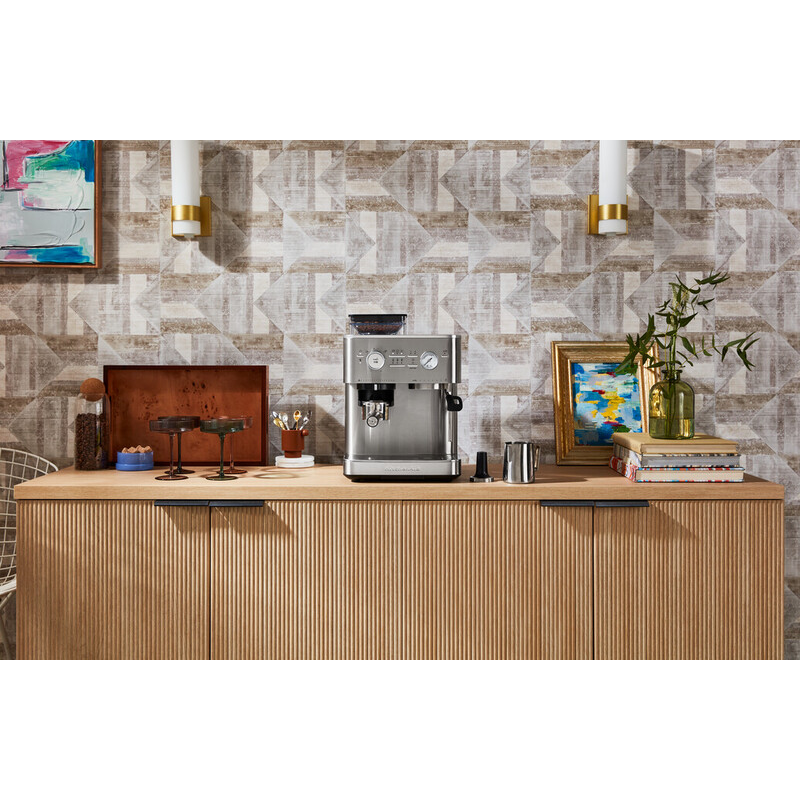 Poolautomaatne espressomasin kohviveskiga, Stainless Steel