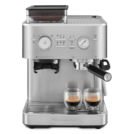 Puoliautomaattinen espressokone kahvimyllyllä, Stainless Steel