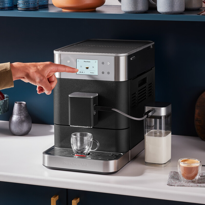 Milk container with tube and lid for Fully automatic espresso machines