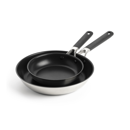 KitchenAid 2 panni komplekt, roostevaba teras, 20cm /28cm