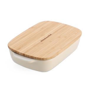 Маленькая форма для выпечки KitchenAid с крышкой, 0.9L, Almond Cream