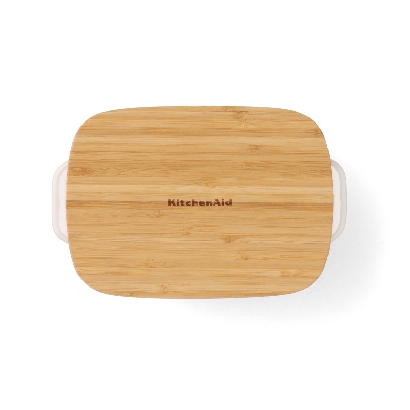 KitchenAid keraamiline ahjuvorm kaanega, väike, 0.9L, Almond Cream