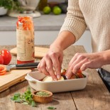 KitchenAid keraamiline ahjuvorm kaanega, väike, 0.9L, Almond Cream