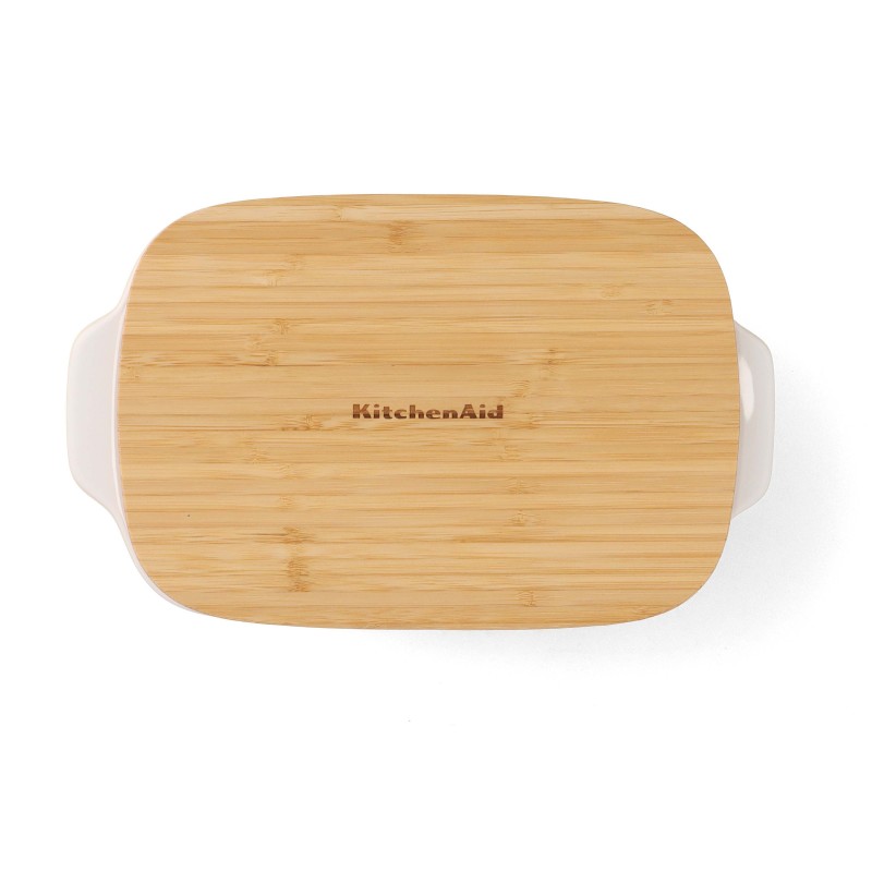 KitchenAid mittlere Auflaufform mit Deckel, 1.9L, Almond Cream