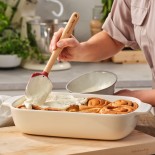 KitchenAid keraamiline ahjuvorm kaanega, suur, 3.8L, Almond Cream