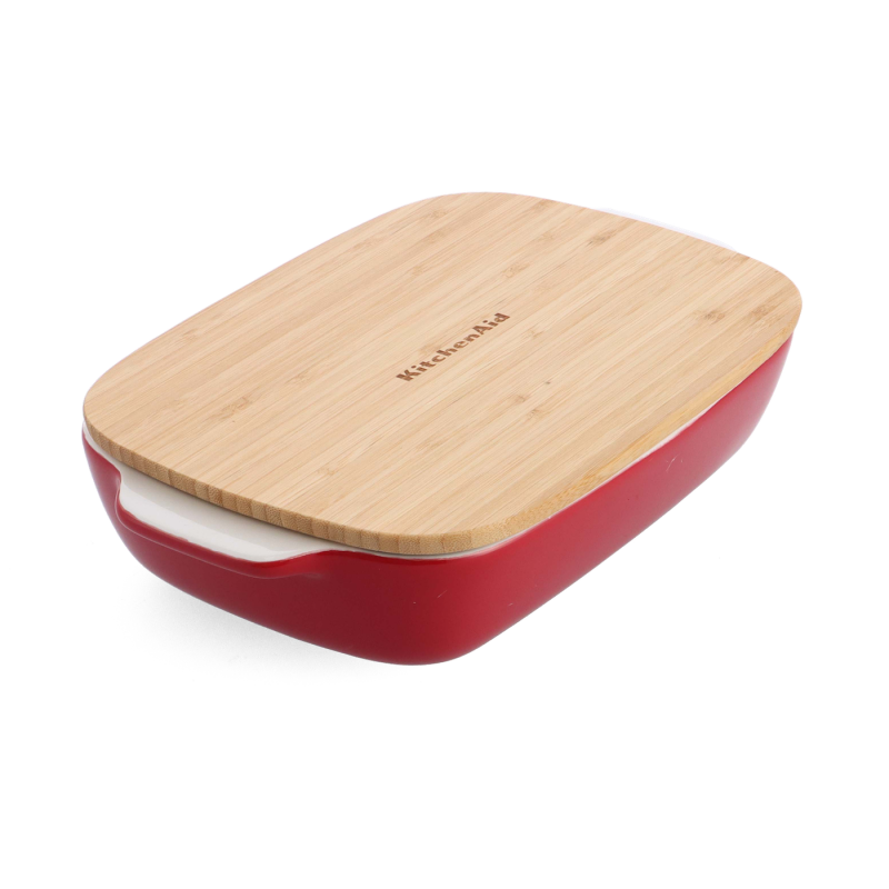 KitchenAid keraamiline ahjuvorm kaanega, keskmine, 1.9L, Empire Red-st