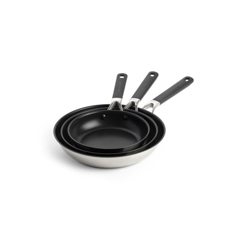 KitchenAid 3 panni komplekt, roostevaba teras, 20cm/24cm/28cm-st