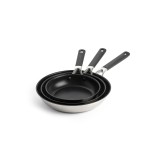 KitchenAid 3 panni komplekt, roostevaba teras, 20cm/24cm/28cm-st