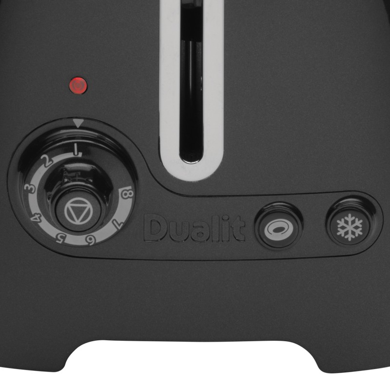 Dualit Lite 2 šķēļu tosteris melns – ideāls