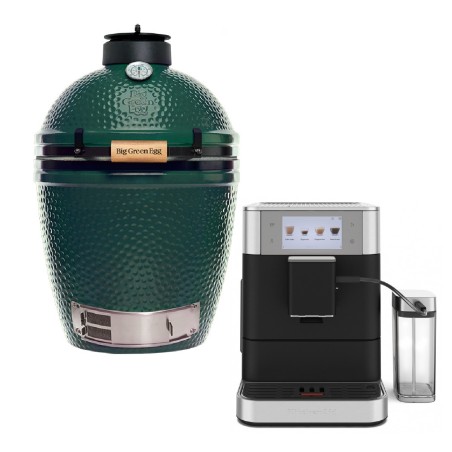 Big Green Egg M aloituspaketti + täysin automaattinen espressokone KF8