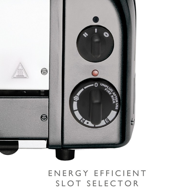 Dualit 2-viipaleinen NewGen Classic -leivänpaahdin Metallic Charcoal