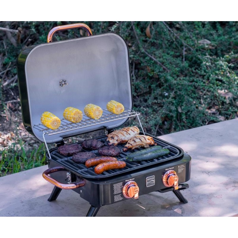 Kenmore Retro 2-Burner Portable Gas Grill - Black
