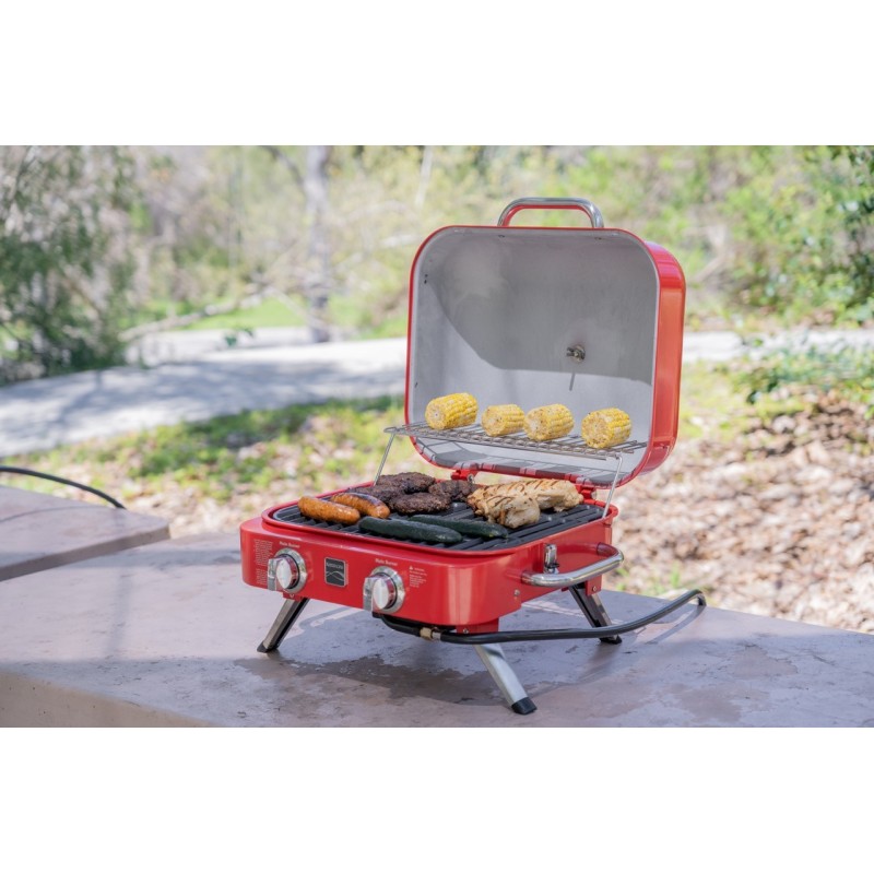 Kenmore Retro 2-Põletiga Kaasaskantav Gaasigrill – Red