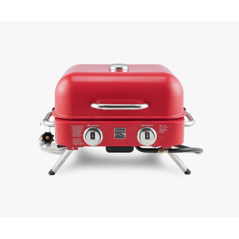 Kenmore Retro 2-Põletiga Kaasaskantav Gaasigrill – Red