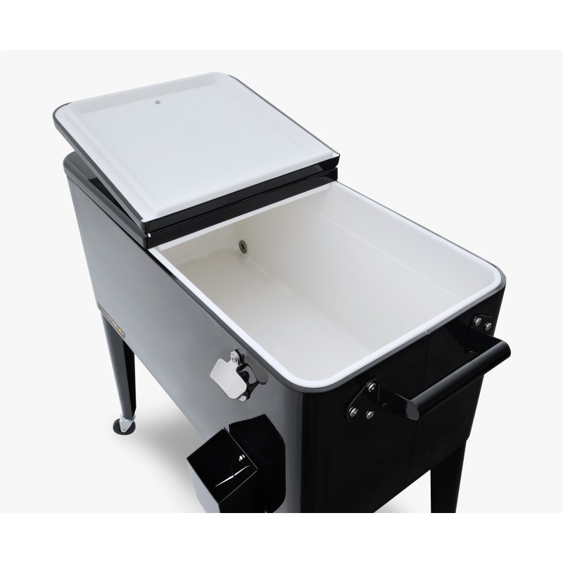 Permasteel 75L Terrassenkühler mit Rollen,  Black