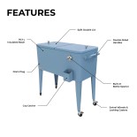 Террасный холодильники и термобоксы Permasteel 75 л на колесах, Turquoise