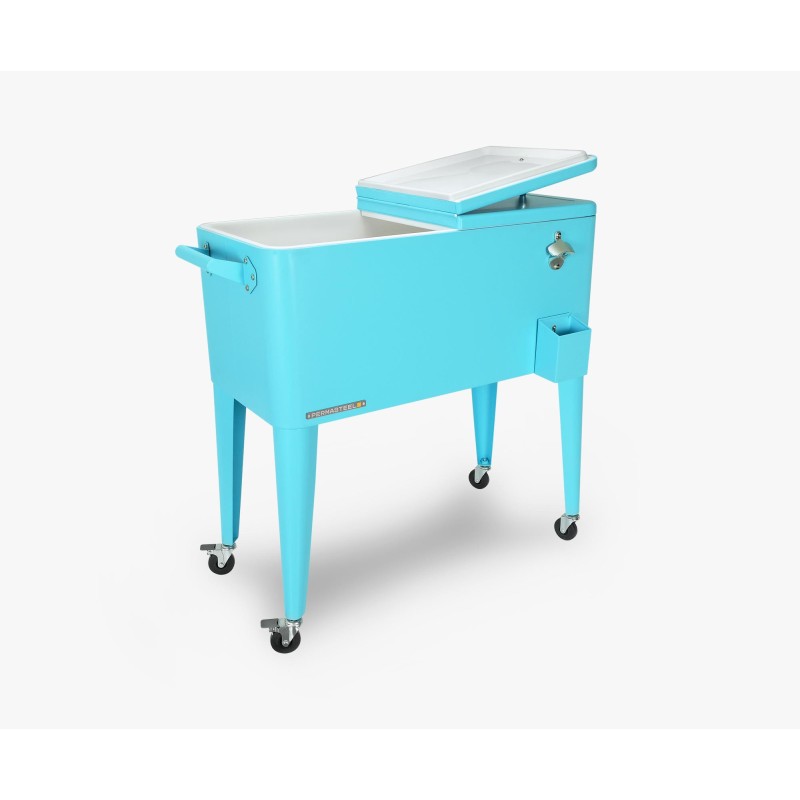 Permasteel 75-liitrine ratastega terrassijahuti Turquoise