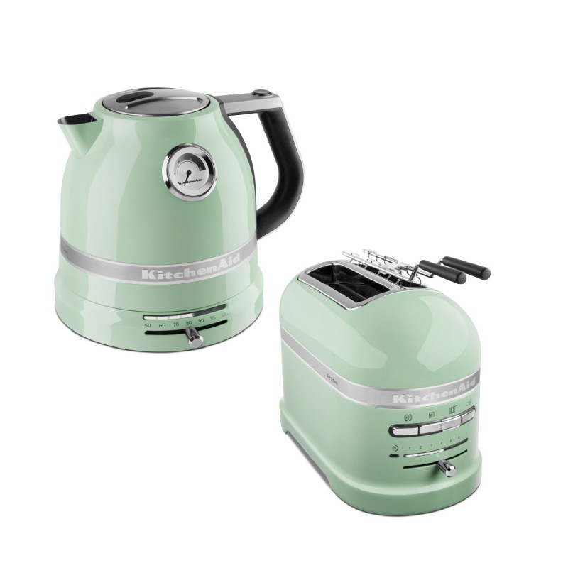 Artisan set of toaster and kettle, Pistachio