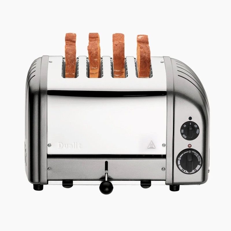 Dualit 4 Slice NewGen Classic Toaster Metallic Silver