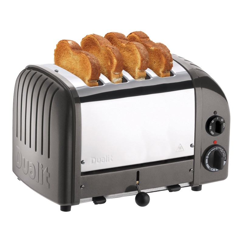Dualit 4 Slice NewGen Classic Toaster Metallic Charcoal