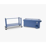 Permasteel 75L Terrassenkühler mit herausnehmbarem Behälter und Rollen, Azure Blue