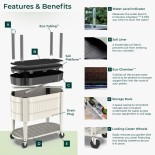 Permasteel Hochbeet für komfortables Gärtnern zu Hause, Ivory