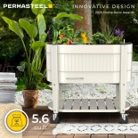 Permasteel Elevated Garden Bed, Ivory