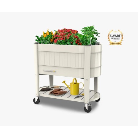 Permasteel Hochbeet für komfortables Gärtnern zu Hause, Ivory