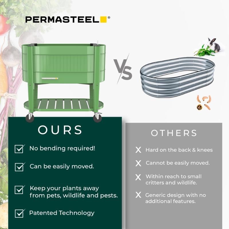 Приподнятая садовая грядка Permasteel, Olive