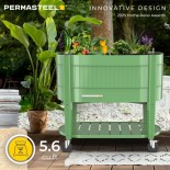 Permasteel Elevated Garden Bed, Olive