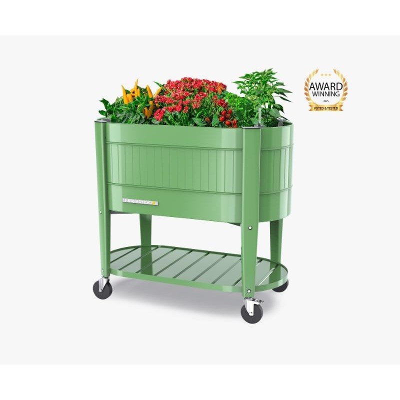 Permasteel Hochbeet für komfortables Gärtnern zu Hause, Olive