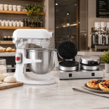 KitchenAid-yleiskone + Dualit-vohvelirauta
