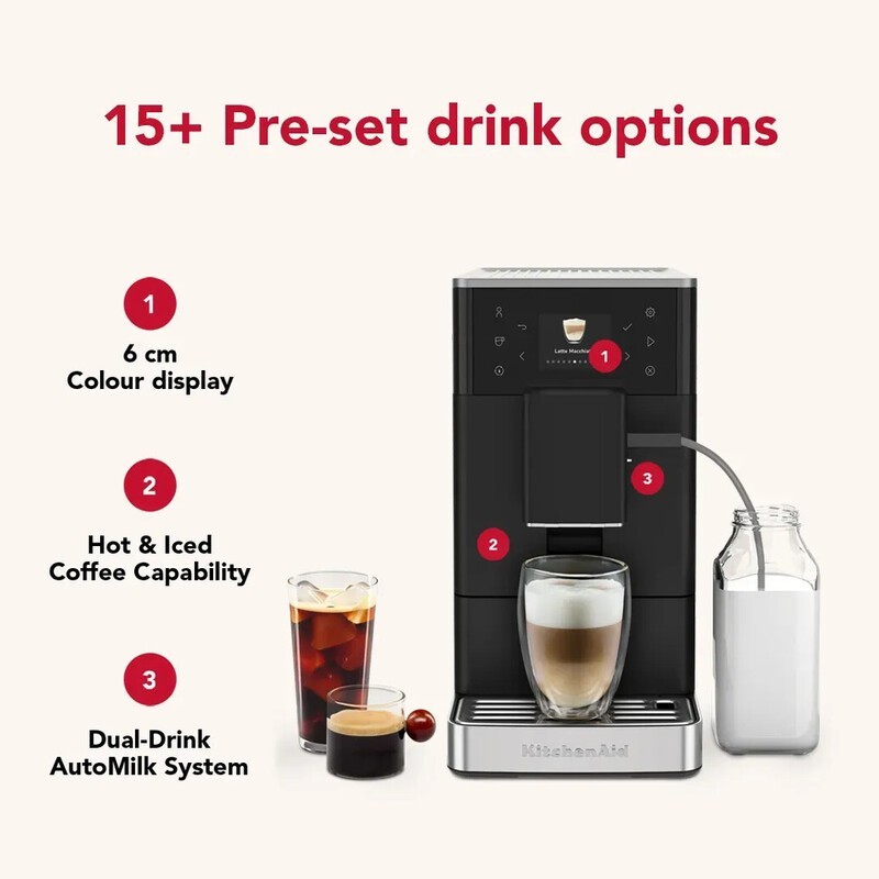 KitchenAid KF3 Espresso Machine with Iced Coffee, 5KES8453EBM
