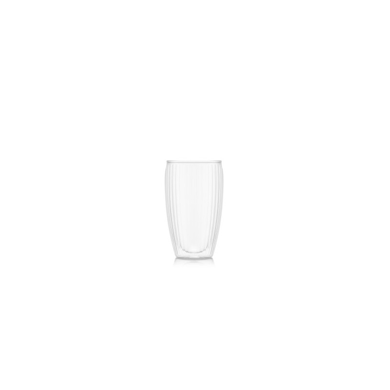 Bodum Pavina Doppelwandige Gläser mit Rillen 450ml