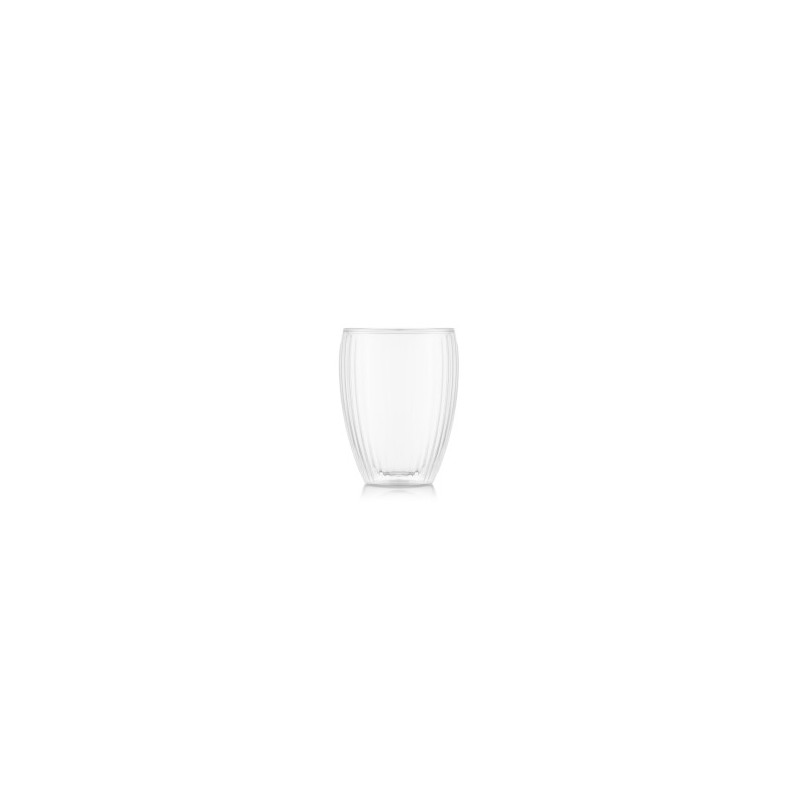 Rievėtos Bodum Pavina dvigubo stiklo stiklinės 320 ml